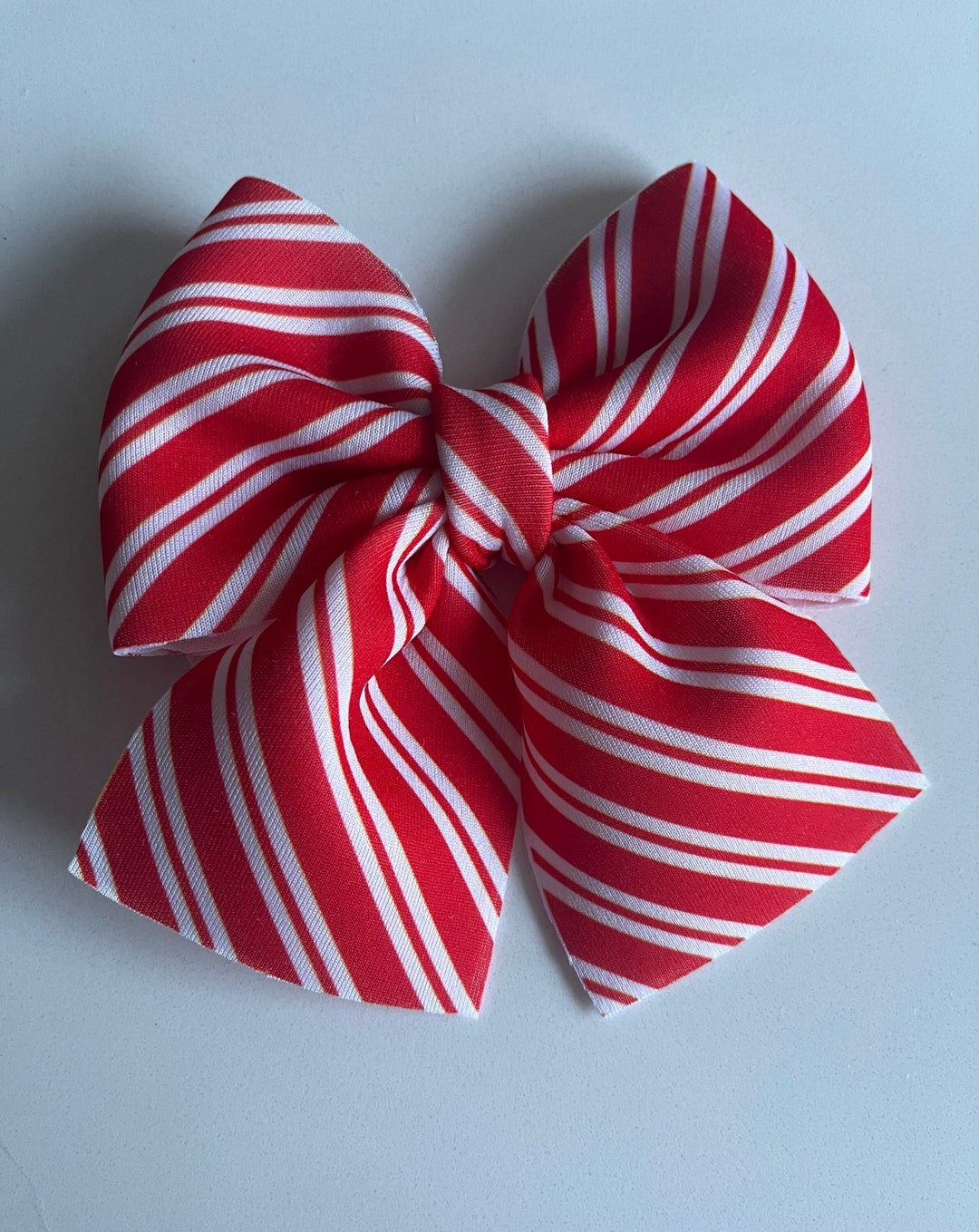 Candy Cane Stripes // Neoprene/scuba Fabric Bow Etsy