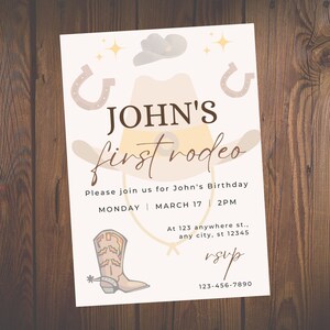 first rodeo invitation