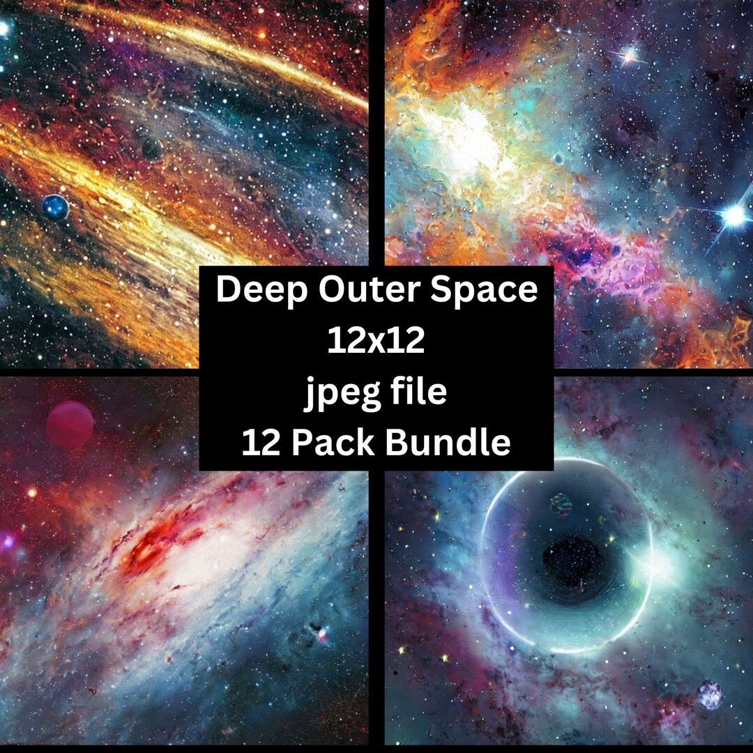 Outer Space Digital Paper - Etsy