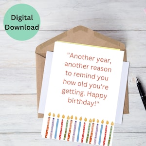 happy birthday card, funny happy birthday card,birthday card,printable birthday card,instant download,greeting card,funny card