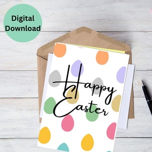 Frohe Ostern Karte,druckbare Osterkarte,Klappkarte,billige Osterkarte,Greetion Card