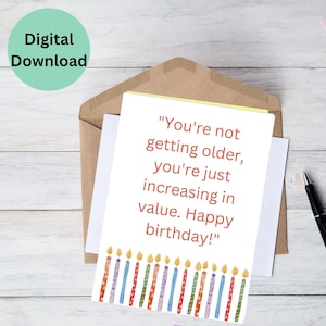 gelukkige verjaardagskaart, grappige gelukkige verjaardagskaart, verjaardagskaart, afdrukbare kaart, digitale download, wenskaart