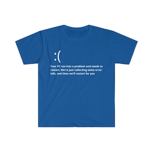 PC Error T-Shirt: Funny Computer Restart Gift