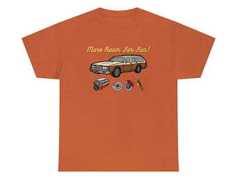 More Room For Fun Station Wagon Car Guy Gift Boyfriend Dad Unisex Heavy Cotton Tee