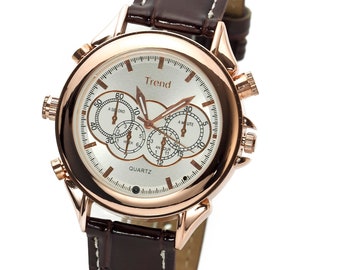 Montre rose gold avec digicam