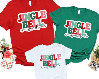 Jingle Bell Bunch Family Christmas Shirts, Group Christmas Shirts, Christmas Group Tees, Crew Shirts, Group Photo Shirts