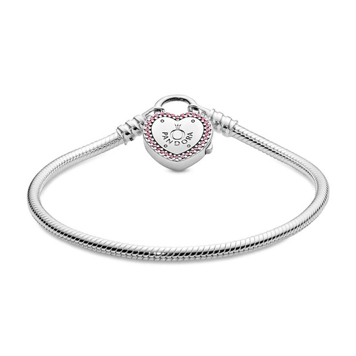 Pandora Bracelet Heart Lock Braceletpandora Charm Sterling Etsy