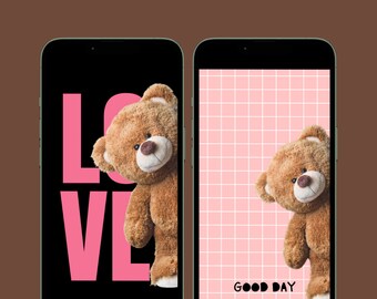 2 fondos de pantalla para teléfono, bonito fondo de pantalla para iPhone, fondo minimalista para smartphone, fondo estético para iPhone, descarga digital instantánea