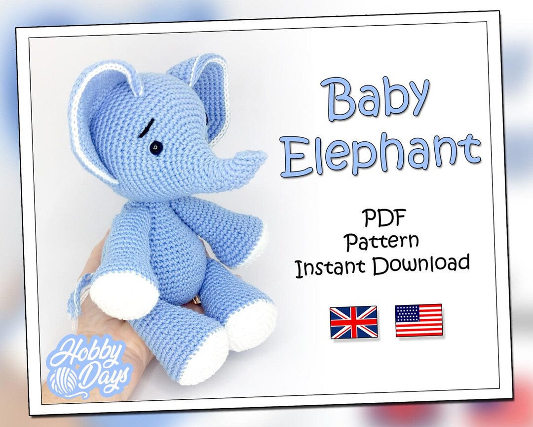 Amigurumi Crochet Elephant PDF Pattern Download - Etsy