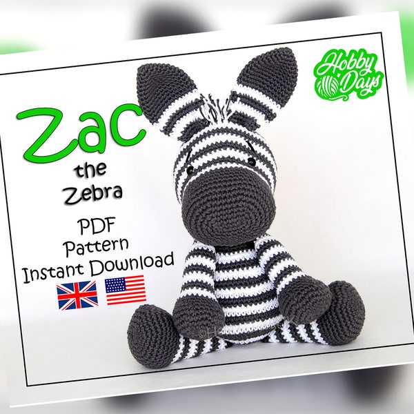 Amigurumi crochet Zebra PDF Pattern