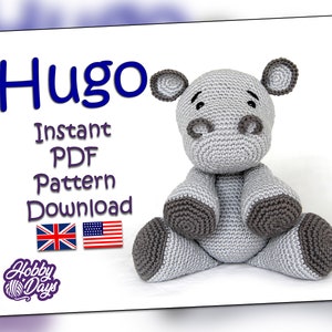 Amigurumi Crochet Hippo Pattern PDF Download