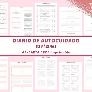 Self-Care Diary/ Self-Love Diary/ Self-Care Template Kit/ Work Sheets to Practice Self-Care/ Printable Daily Planner