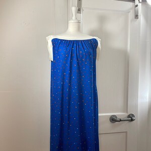 Vintage komar oversized jersey floral boatneck dress with pocket