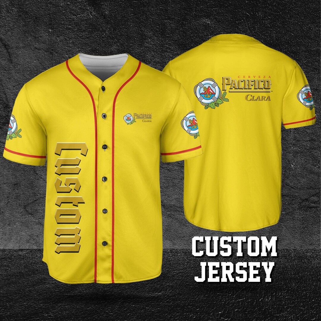 Personalized Pacifico Cerveza Beer Jersey Shirtjersey Etsy