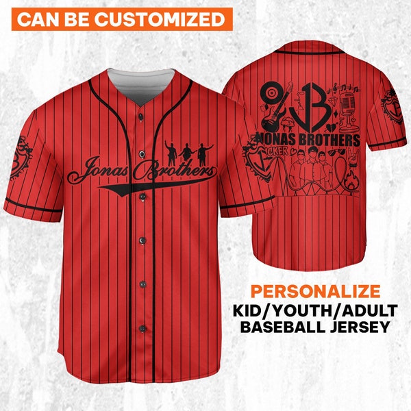 Jonas Brothers Sucker Red, Custom Baseball Jersey Shirt, Baseball Jersey Uniform For Baseball Fans Lovers