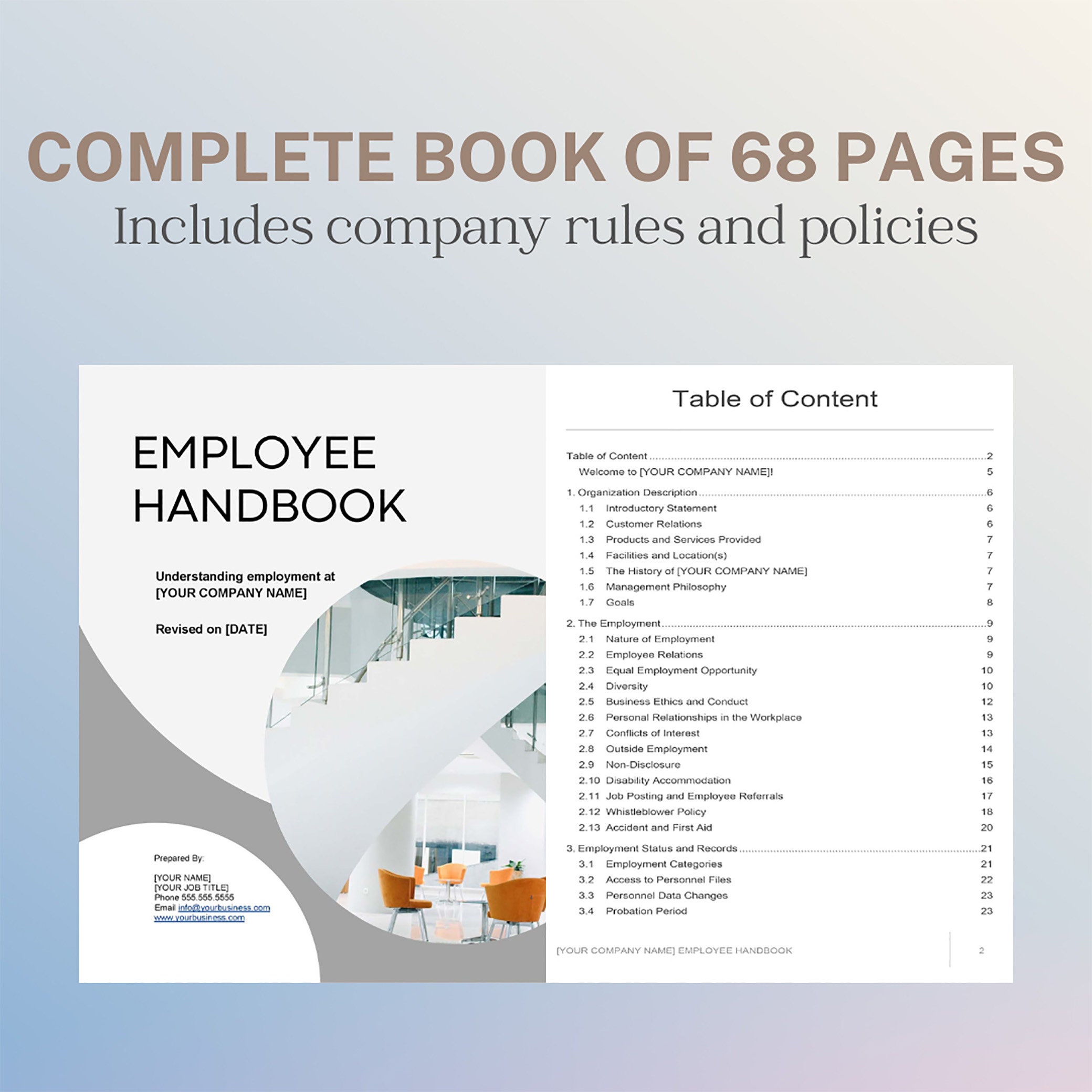 Comprehensive Employee Handbook Etsy