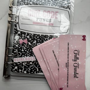 Girl Code Savings Challenge; Girly Savings Challenge Binder; Pink Savings Challenges