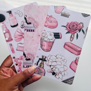 A6 instrumentpanelspaket; rosa instrumentpanelsset; flickigt rosa kalenderfodral;