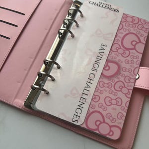 A6 Binder Bookmarks| Binder Bookmark Dashboards| Girly Pink Bow Bookmarks| Bladk Girl Magic Bookmarks