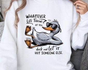 Funny Duck Shirt - Cool Duck with Shades - Sarcastic Humor - Chill Duck T-Shirt - Trendy Graphic Tee for Men & Women - Gift for Duck Lovers