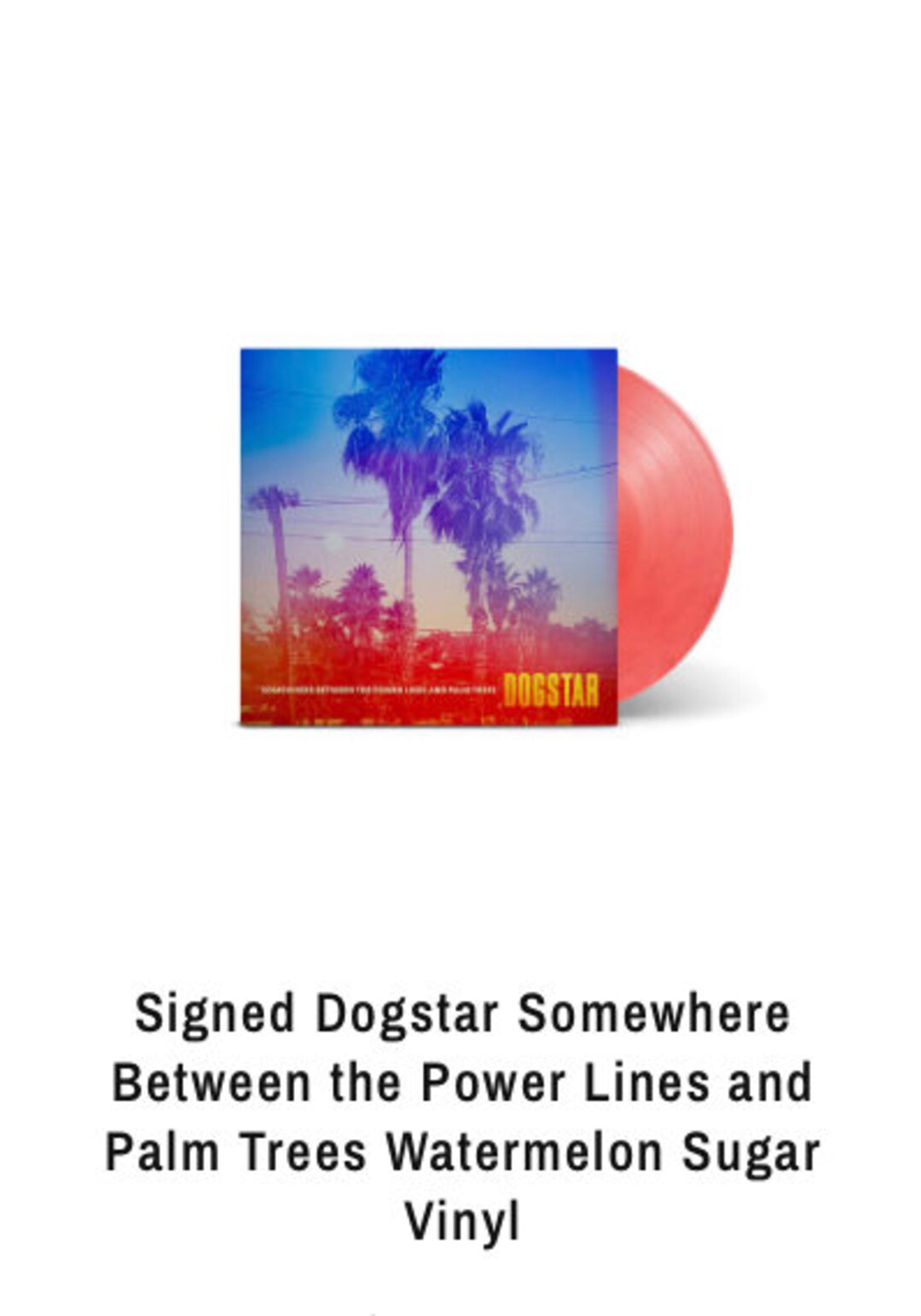Keanu Reeves Hand Signed Dogstar Record Cover Sold Out Presale Etsy