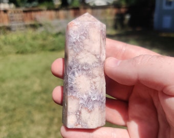 Super HQ Pink and Purple Amethyst Flower Agate Tower L