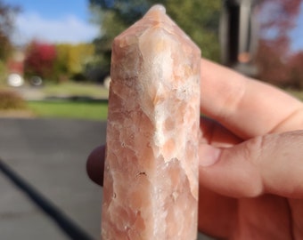 Brecciated Pink Agate Tower B with sparkles