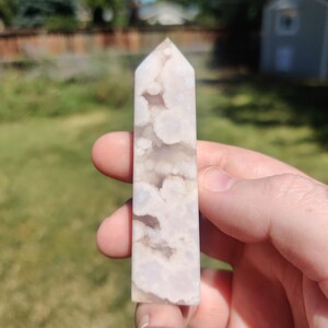 Blush Pink Flower Agate Tower T-A