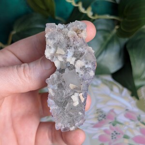 QR Code Fluorite with a few Porcelain-like Cubes Guizhou China