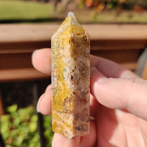 Iron in Quartz Mystery Point! Golden Healer/Ocean Jasper/Fish Eye Agate/Dealers Choice!