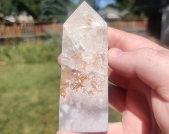 Dreamy Purple Pink Amethyst Flower Agate Tower W-J