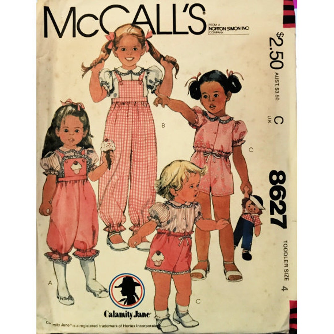 Vintage ©1983 Mccalls 8627 Sewing Pattern Childs / Toddler Etsy