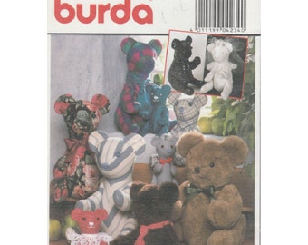 Vintage ©2010 Burda #4234 Sewing Patterns -  Stuffed Soft Toy in 3 sizes - Size 8", 12", 15.5"