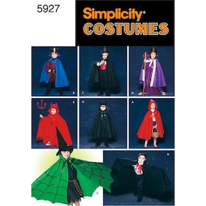 Vintage ©2002 Simplicity 5927 Cape, Robe and Headpieces Costumes for Children - Sizes Small-Large