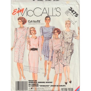 Vintage 1980s Dress Sewing Pattern: McCall&#39;s 3475, Peplum Apron, Sizes 10-14