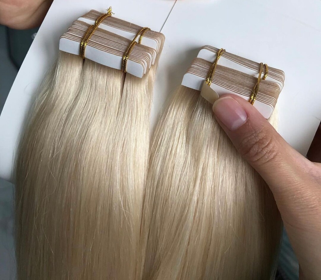 Human Hair Tape Extensions Remy Hair Extensions Long Hair Etsy