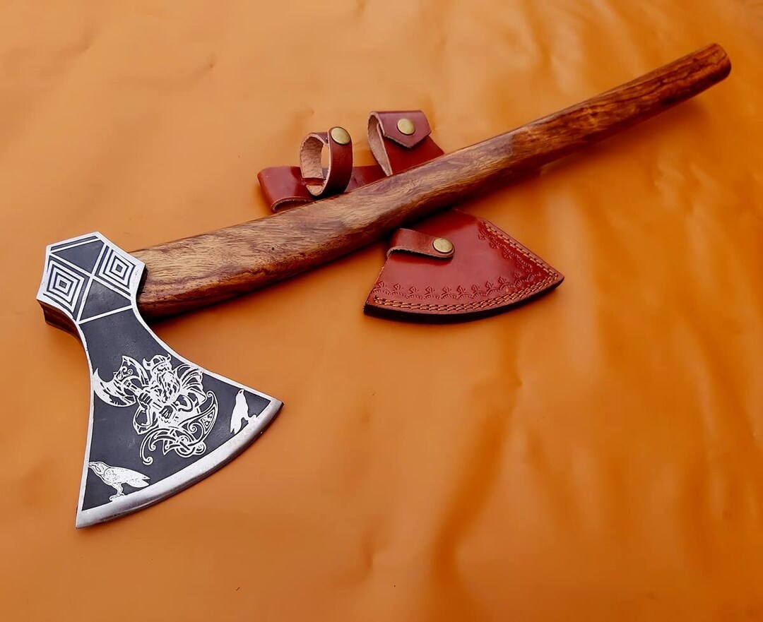 Custom Handmade Viking Axe, Bearded Axe ,chopping Axe , Camping Outdoor