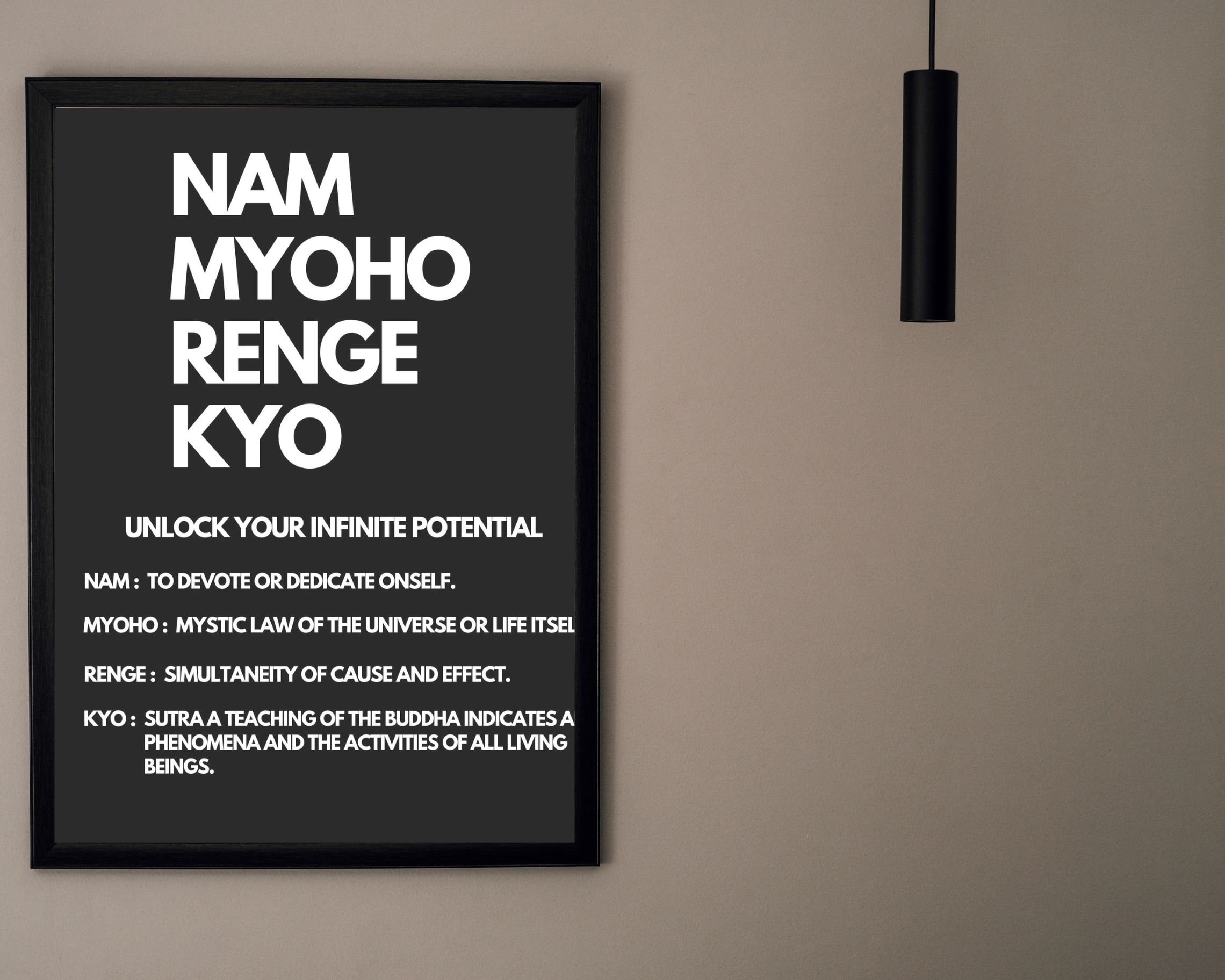 Printable Wall Art Nam-myoho-renge-kyo With Its Meaning in - Etsy