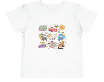 Letnia koszulka z motywem samochodów