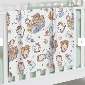 Beauty and the beast SWADDLE blanket
