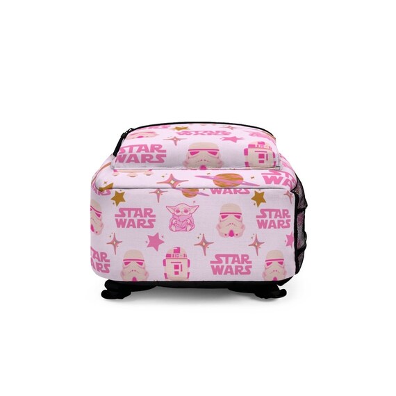 Star Wars Kids Backpack - Pink Amazon.com: Fast Forward Baby Yoda Backpack with Lunch Box  main image 2