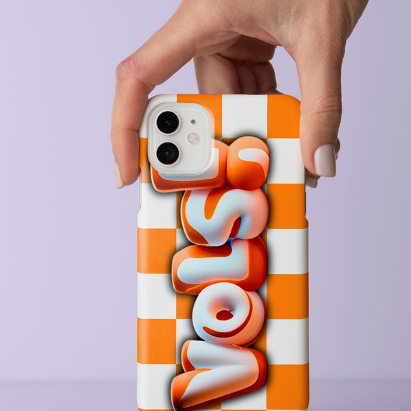 Style and Security with Our "Vols" Orange and White Custom Protective Phone Cases, iPhone, Samsung Galaxy, Google Pixel Phone Case