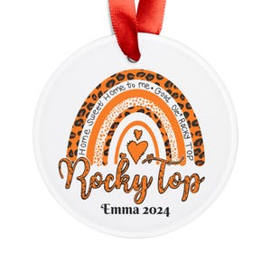 Personalized Tennessee Volunteers Christmas Ornament, UT Vols,  Acrylic Ornament with Ribbon, Double Sided