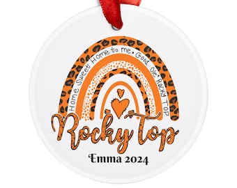 Personalized Tennessee Volunteers Christmas Ornament, UT Vols,  Acrylic Ornament with Ribbon, Double Sided