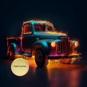 Classic Vintage Truck Digital Download, Truck Digital Download Father's Day Gift, Classic Truck Garage, Man Cave Art, Dorm Room Wall Hanging