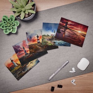 Lighthouse Multi-Design Greeting Cards (5-Pack), Sympathy All Occasion Card Pack