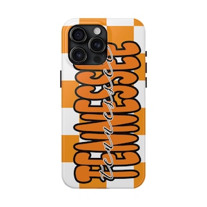 Tennessee Vols Phone Case Orange and White Checkerboard GBO UT Volunteers