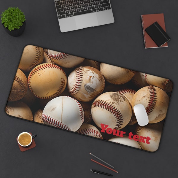 Large Mouse Pad Baseball Theme for  Gamers Track Pad Desk Accessory Gift Idea for Teacher Student Athlete Coach