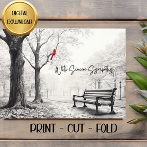 Printable Grief Sympathy Card Digital Download File