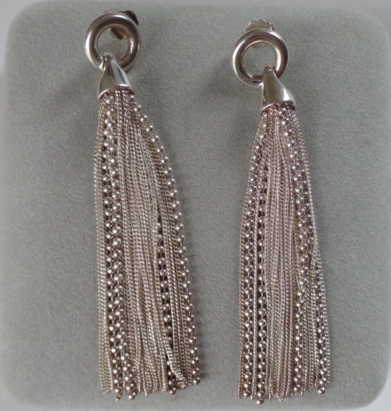 Italian Sterling Silver Earrings - image 3